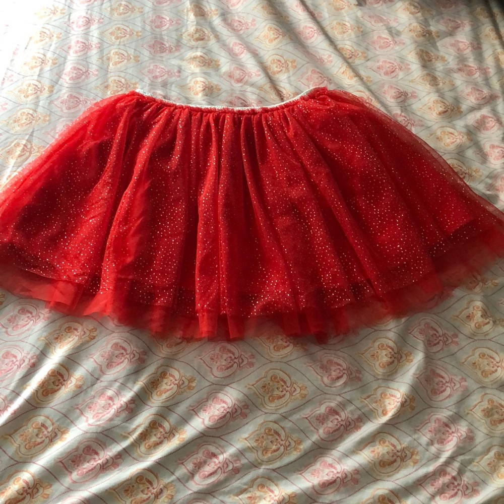 NWT Girl’s Forever 21 Red Skirt w/ Silver Metallic